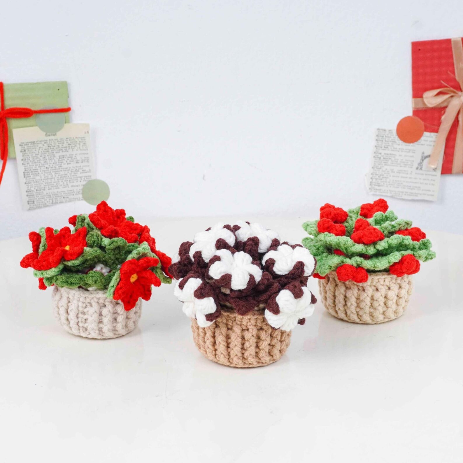Holiday Bloom FLower Coaster Crochet Patterns Bundle