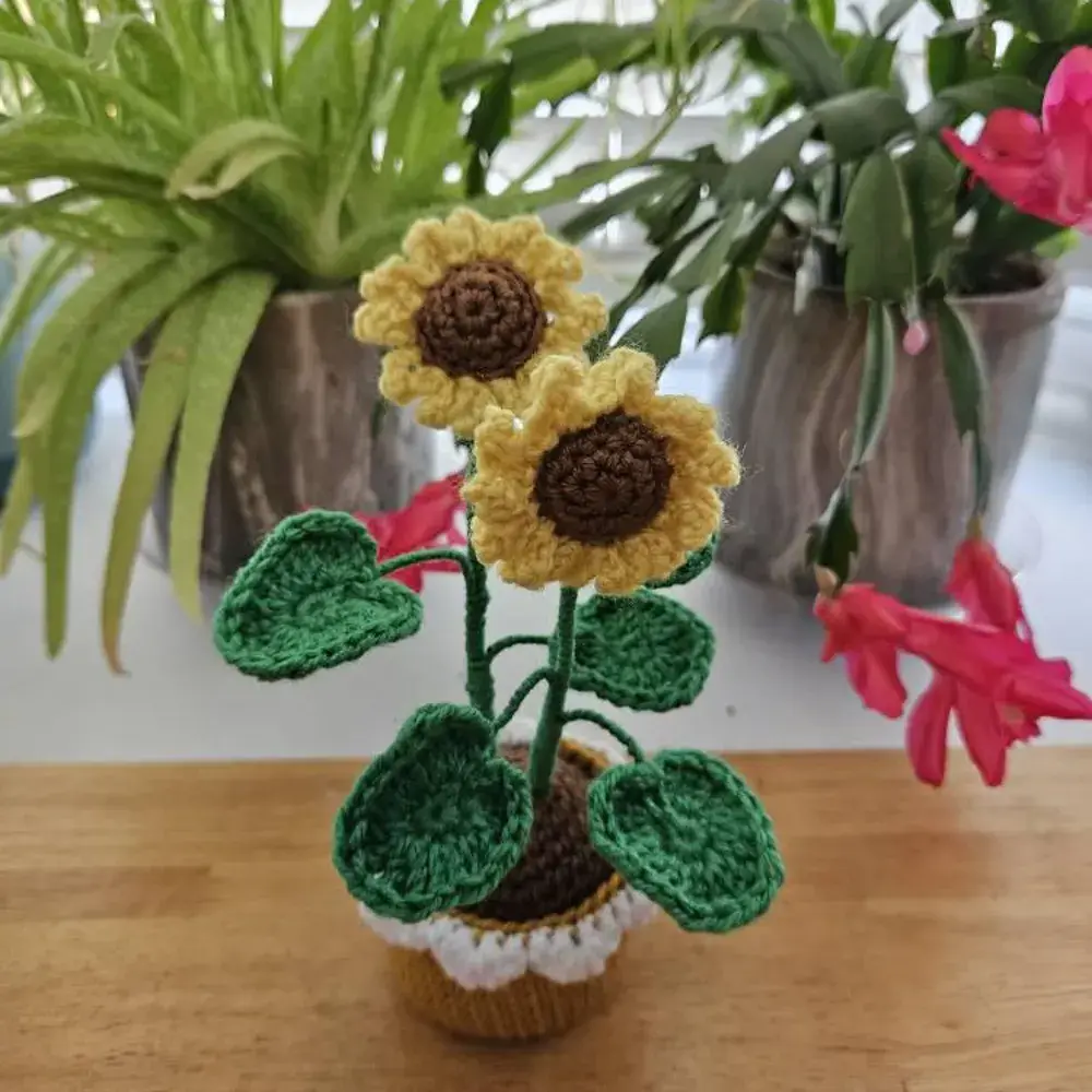 Sunflower Pot Crochet Pattern photo review
