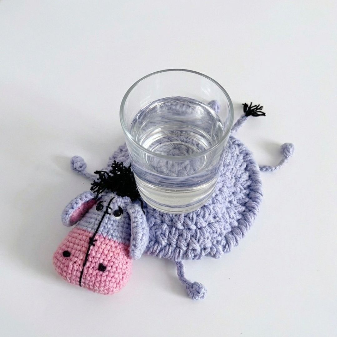Derpy Cow Coaster Crochet Pattern