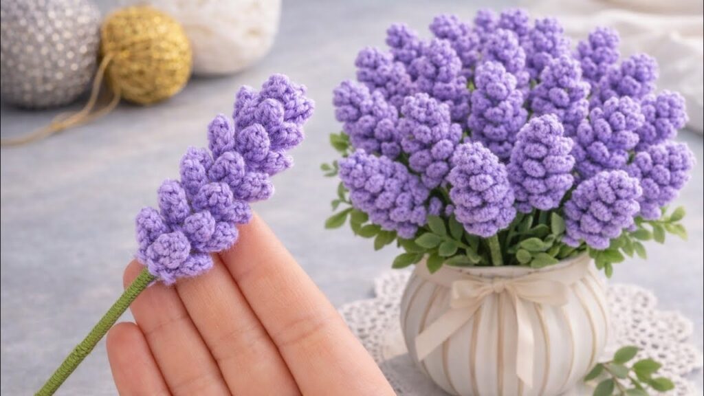 Beautiful Crochet Lavender Sprigs - Beginner Friendly Tutorial
